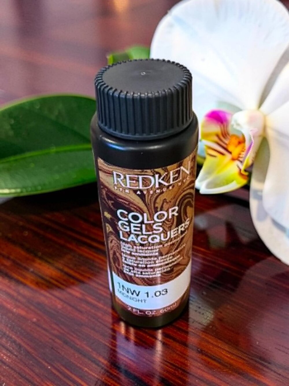 Redken Color Gels Lacquers 1NW Midnight Warm Natural 2 oz